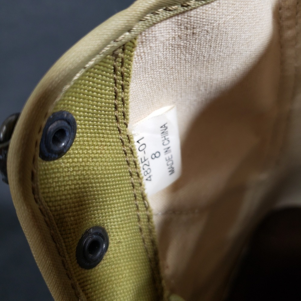Orvis Wading Boots Men Size 8 Vintage Green Canvas Felt Sole Fly Fishing 482F-01 - Picture 10 of 11